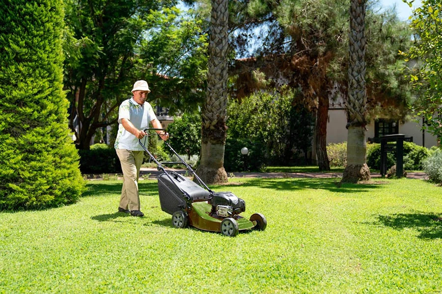 electric battery lawnmower